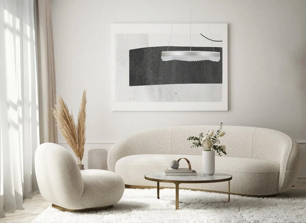 Italux glamour modern függeszték morte ezüst itxpnd-34535-m-silv
