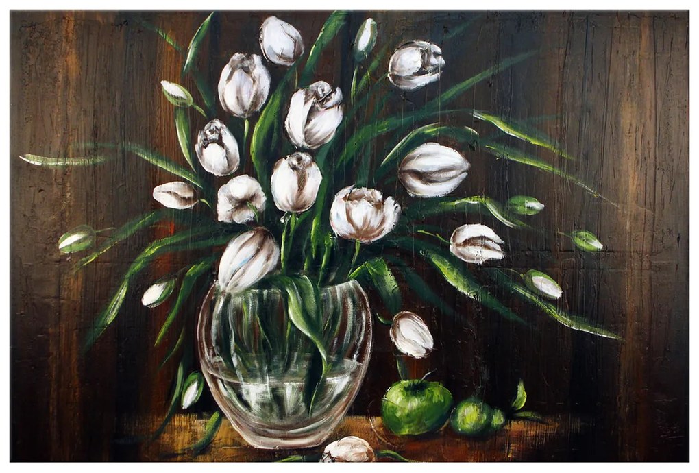 Gario Kézzel festett kép Festet tulipánok Méret: 100 x 70 cm