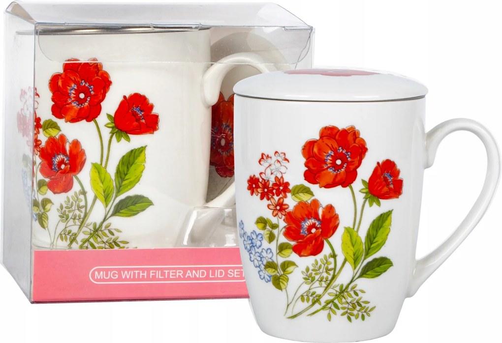 Porcelán bögre fém főzőlappal Livello 350 ml