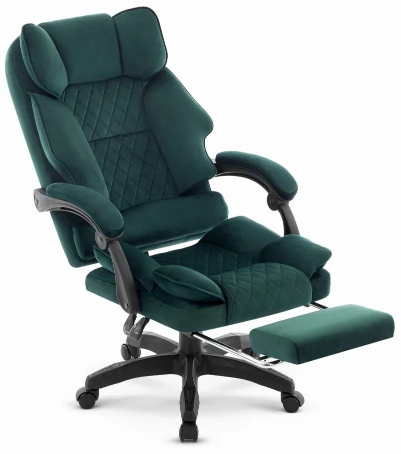 Ergonomikus irodai szék HC-1031 lábtartóval - zöld színű