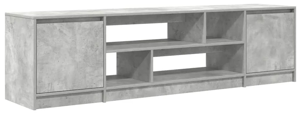 betonszürke szerelt fa TV-szekrény 188,5x41x50 cm