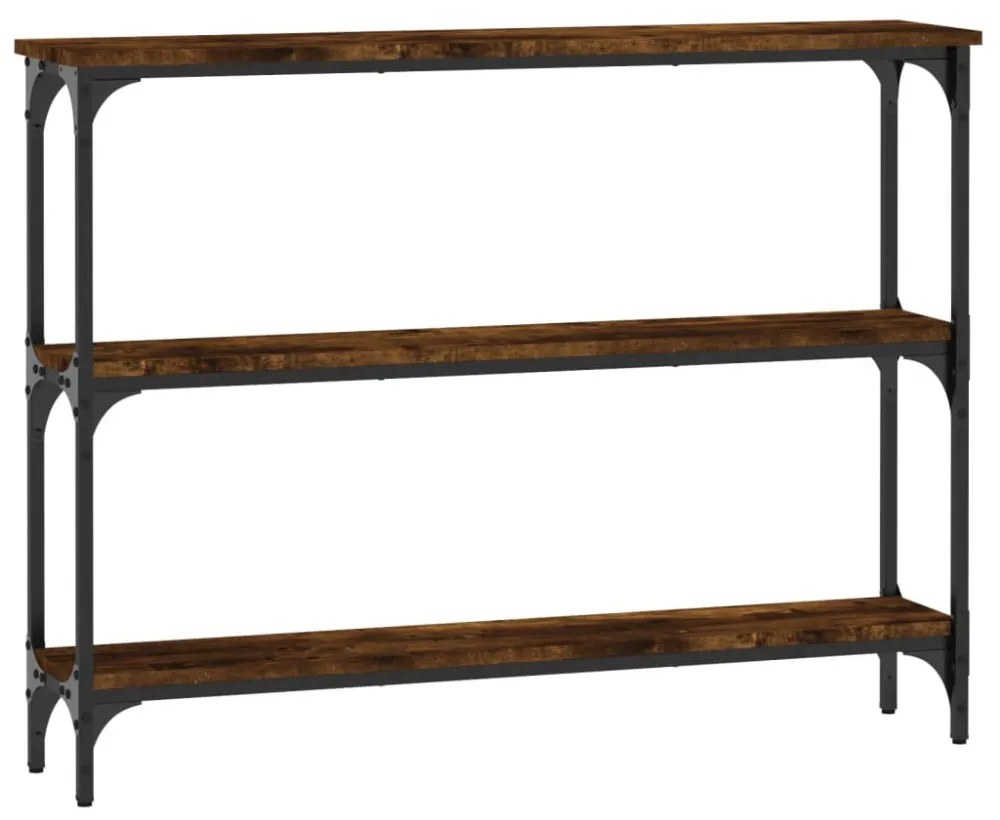 vidaXL füstös tölgy színű szerelt fa tálalóasztal 100x22,5x75 cm