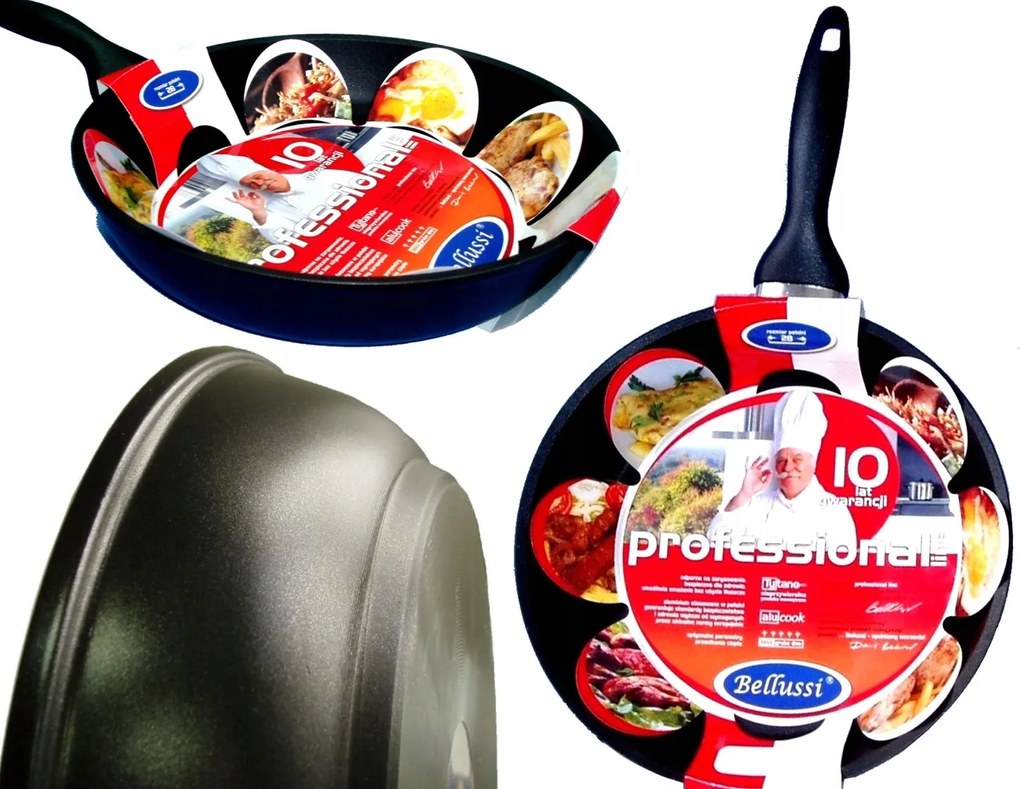 Teflon Serpenyő 20CM Bellussi Hagyományos Zsírmentes Gránit Alucook