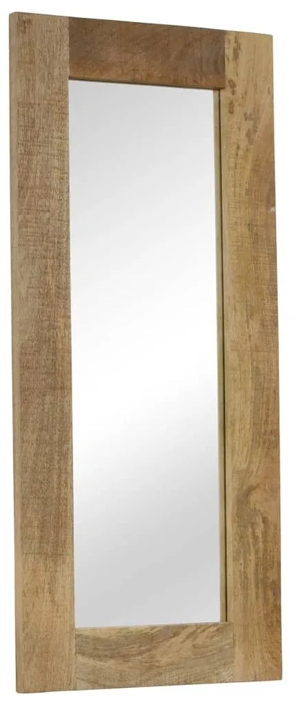 tömör mangófa keretű tükör 50 x 110 cm