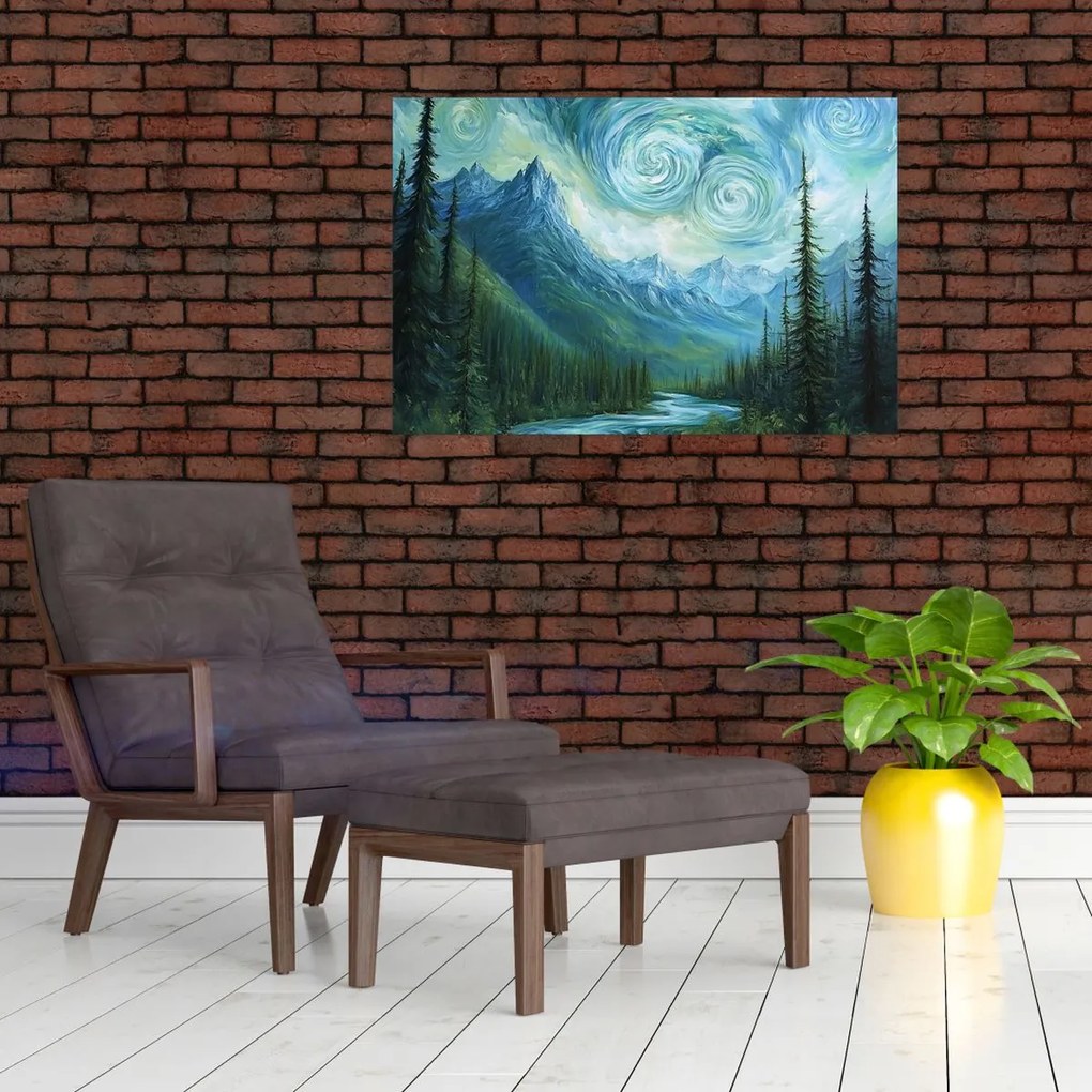 Kép - Táj Van Gogh érintésével (90x60 cm)