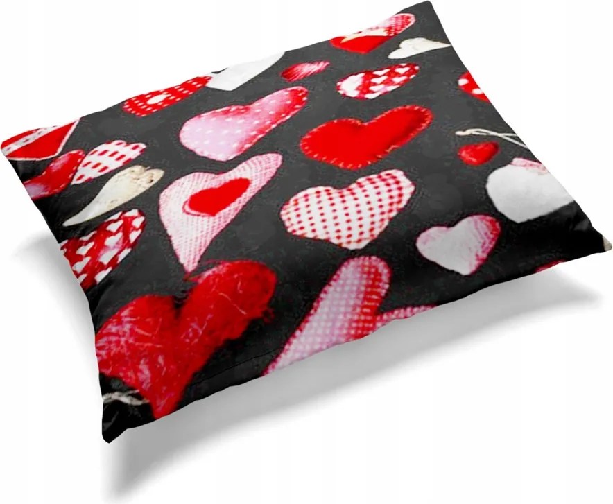 Párnahuzat 70x80cm Kéreg Párna Valentin nap Grafit