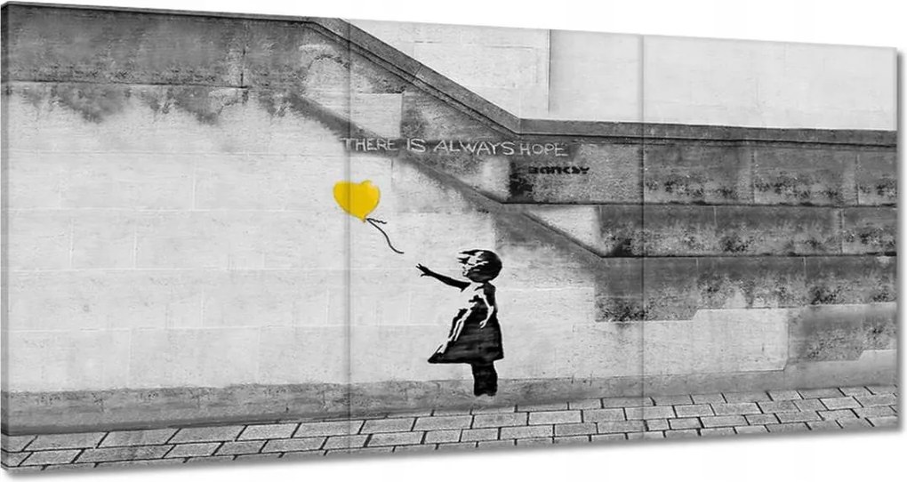 Vászonkép 120x60 Banksy Léggömb Lány