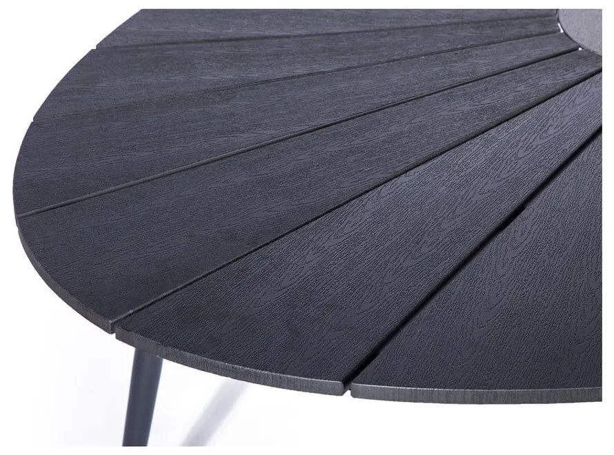 Marienlist fekete ovális kerti asztal artwood asztallappal, 190 x 115 cm - Bonami Selection
