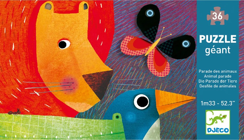 Óriás puzzle - Állati parádé, 36 db-os - Animal Parade