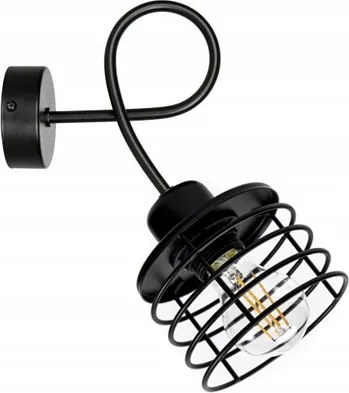 Ötletes Fali Lámpa Fekete Led Lámpabúra