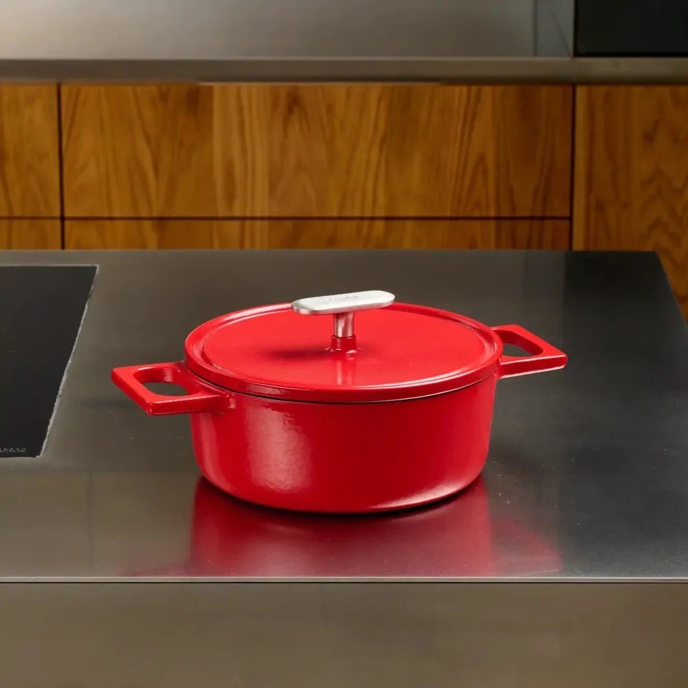 Indukciós tűzhelyhez alkalmas öntöttvas lábas fedővel 2 l Mattia 3.0 – FABINI