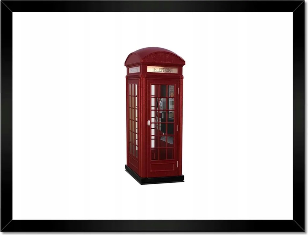 Poszterek keretben 40x30 Piros angol fülke