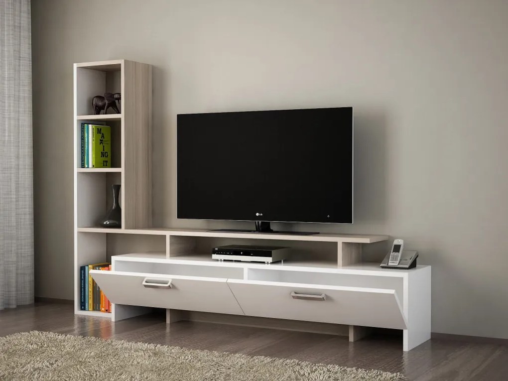 TV-állvány, fehér, 120 cm – TR731WAT3038