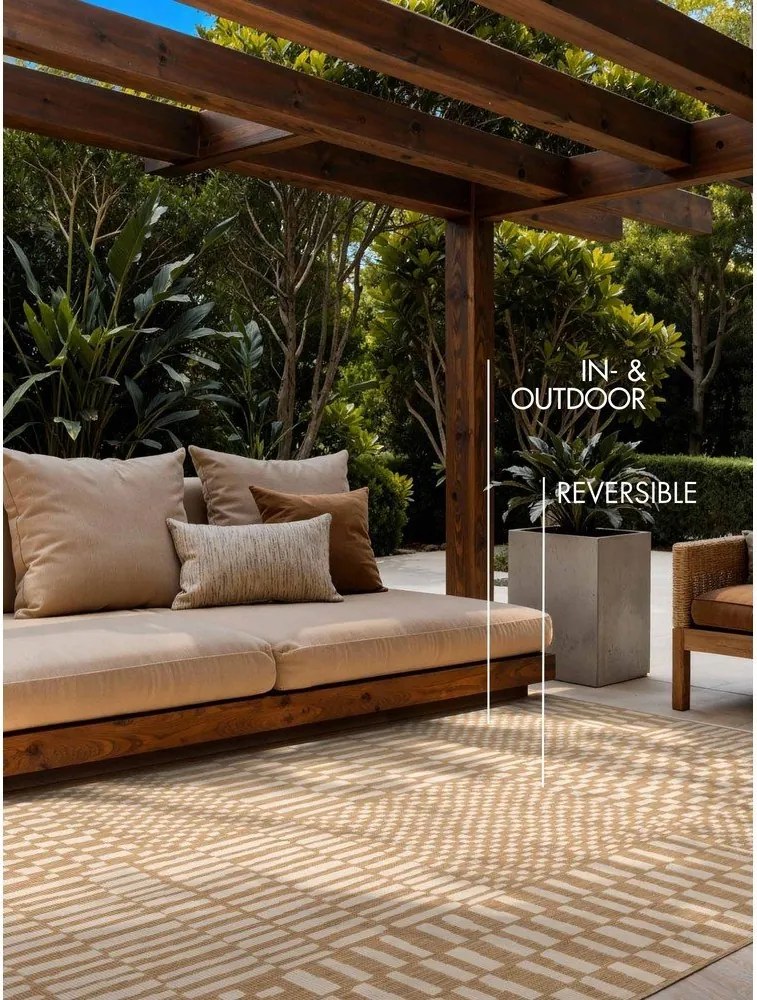 Krémszínű-natúr színű kültéri-beltéri szőnyeg 200x300 cm Haringey Barkham – Ted Baker