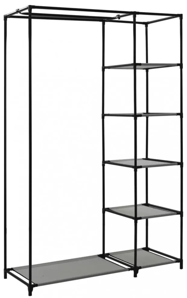 szürke összecsukható szövet ruhásszekrény 110 x 45 x 175 cm