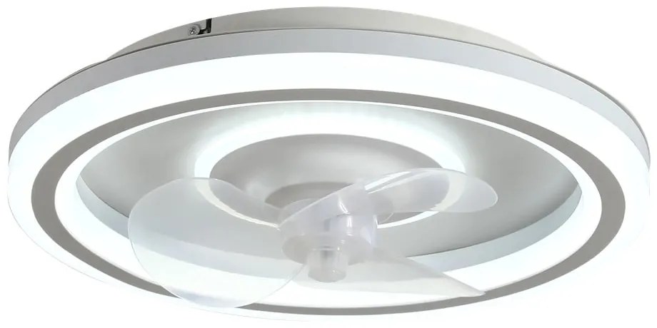 Fehér LED mennyezeti lámpa távirányítóval, ventilátorral Alan – SULION