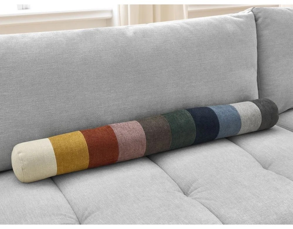 Világosszürke kinyitható-tárolóhelyes sarokkanapé (jobb oldali-L alakú) Fuji – Bobochic Paris