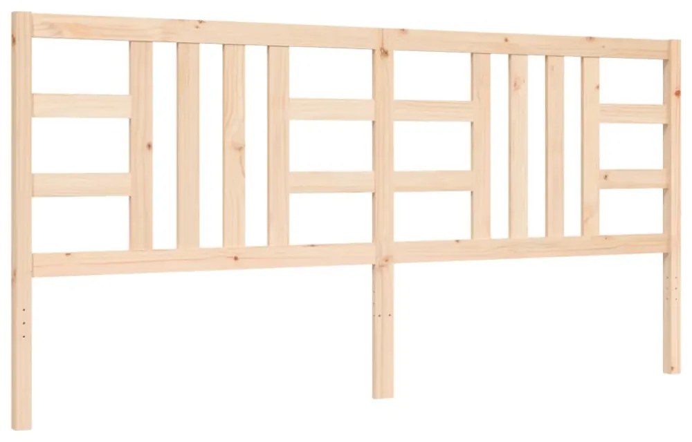 tömör fa ágykeret fejtámlával 200 x 200 cm