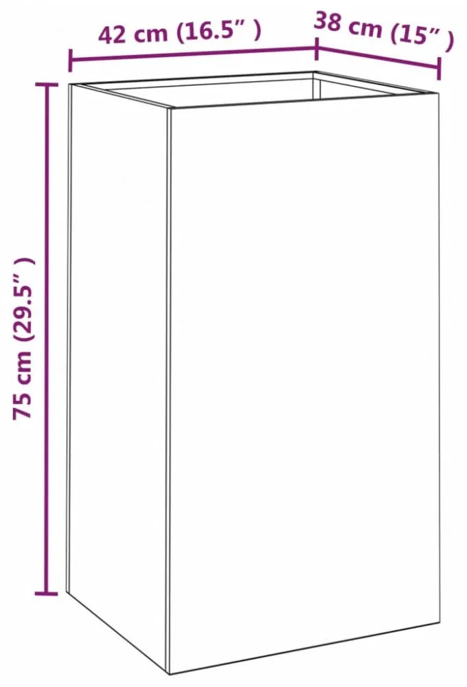 vidaXL corten acél növénytartó 42x38x75 cm