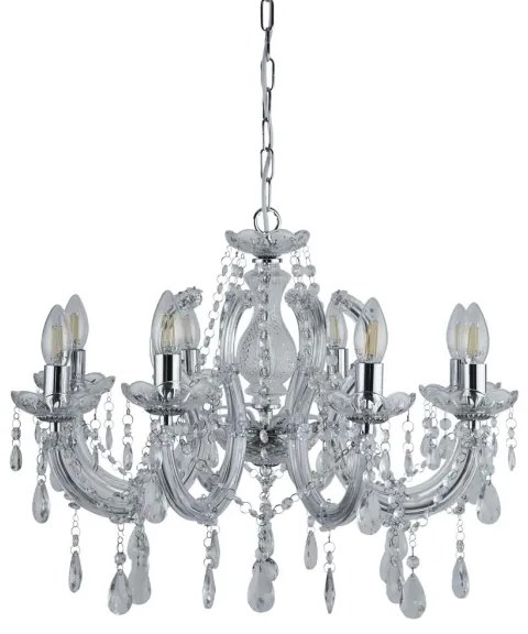 Searchlight 399-8 - Kristály csillár láncon MARIE 8xE14/40W/230V