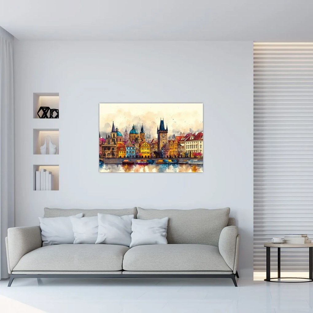 Kép - Ősz a festett városban (90x60 cm)