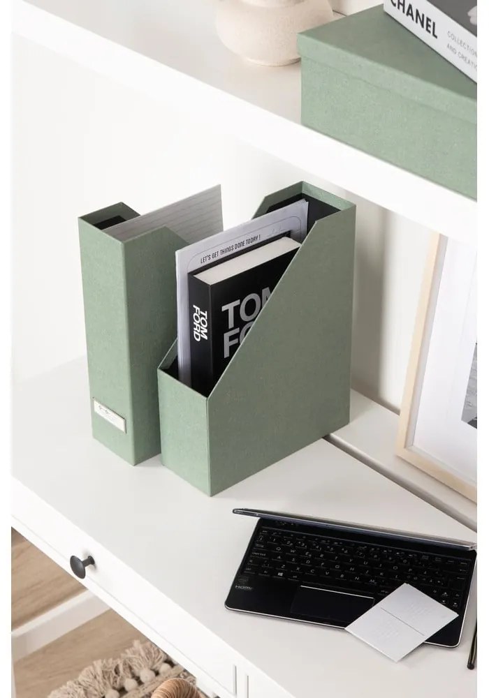 Zöld karton rendszerező szett 5 db-os dokumentumokhoz Holger Canvas Paper Laminate – Bigso