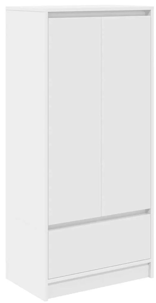fehér szerelt fa szekrény fiókkal 55,5x34x119,5 cm