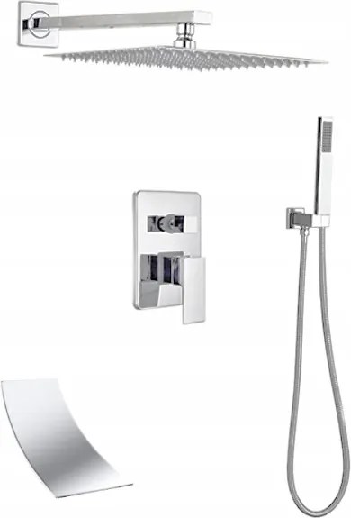 Zuhanyszett Falsík Alatti Vízesés Króm