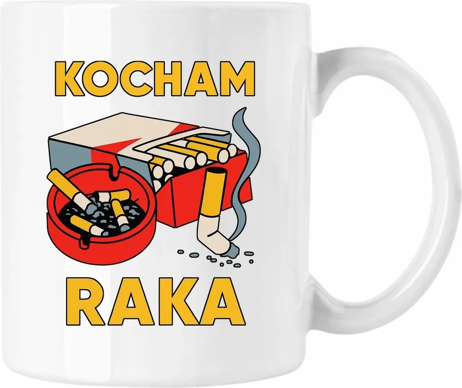 Bögre Szeretem a rákot dohányzás Fehér 330ml