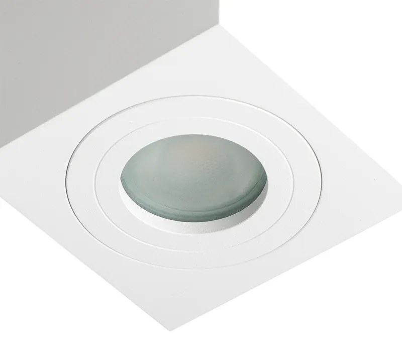 Modern négyzet alakú fürdőszoba spotlámpa fehér - Capa