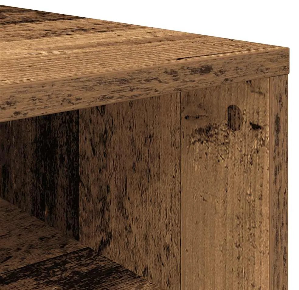 antik fa szerelt fa cipőtartó 54x34x100,5 cm