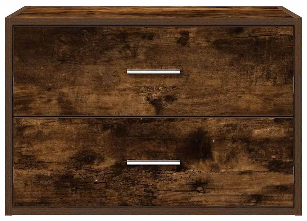 szekrény 2 fiókkal füstölt tölgy 60x31x40 cm gépi forgácsolt fa