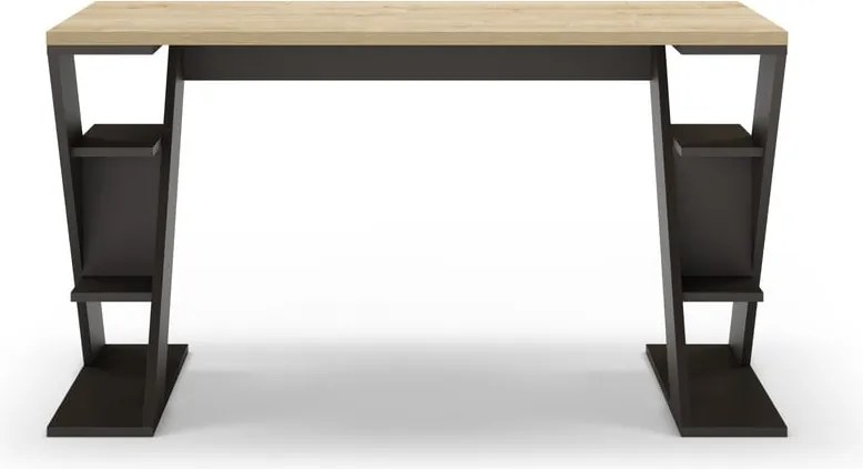 Íróasztal tölgyfa dekoros asztallappal 60x137 cm Butterfly – Marckeric