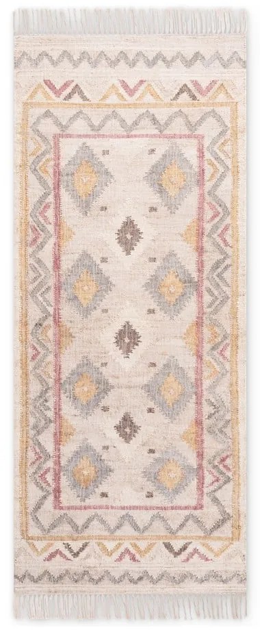 Krémszínű kézi szövésű juta futószőnyeg 80x200 cm Roya Imani – Elle Decoration