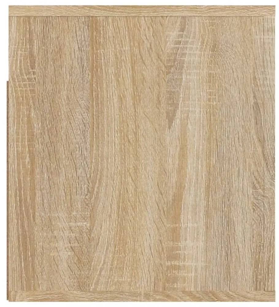 2 db sonoma tölgy falra szerelhető éjjeliszekrény 50x36x40 cm