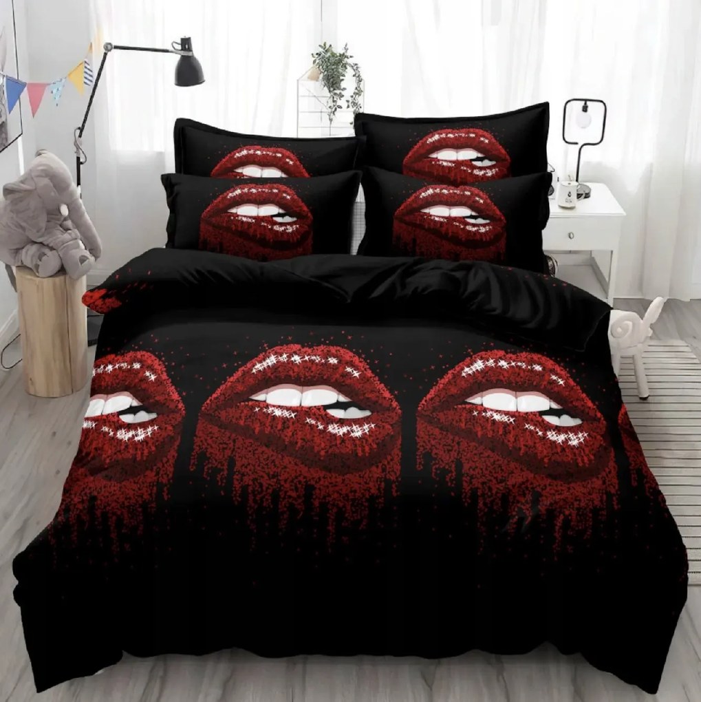 Mikroszálas ágynemű ROUGEA fekete Ágyneműhuzat mérete: 70 x 80 cm | 140 x 200 cm