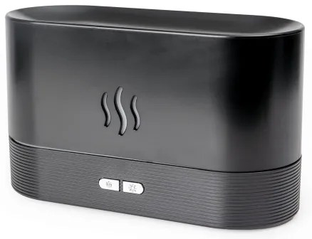 LED RGB ultrahangos aroma diffúzor és párásító, 180 ml, fekete, világítással