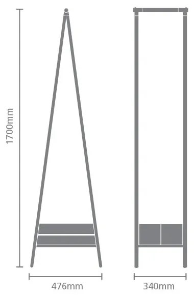 Fehér acél ruhatartó állvány Linn – Brabantia