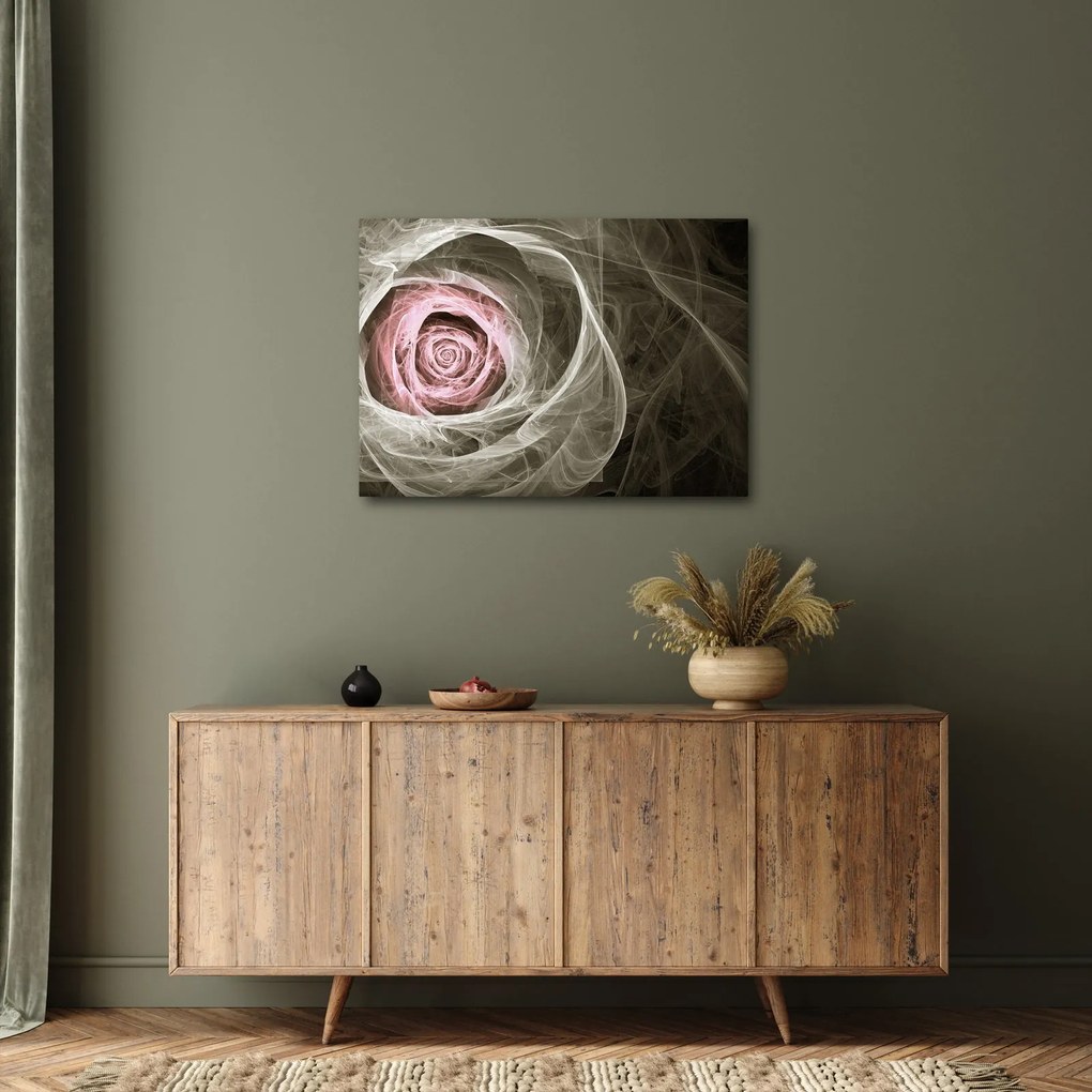 Kép - Absztrakt rózsa világos rózsaszín (70x50 cm)