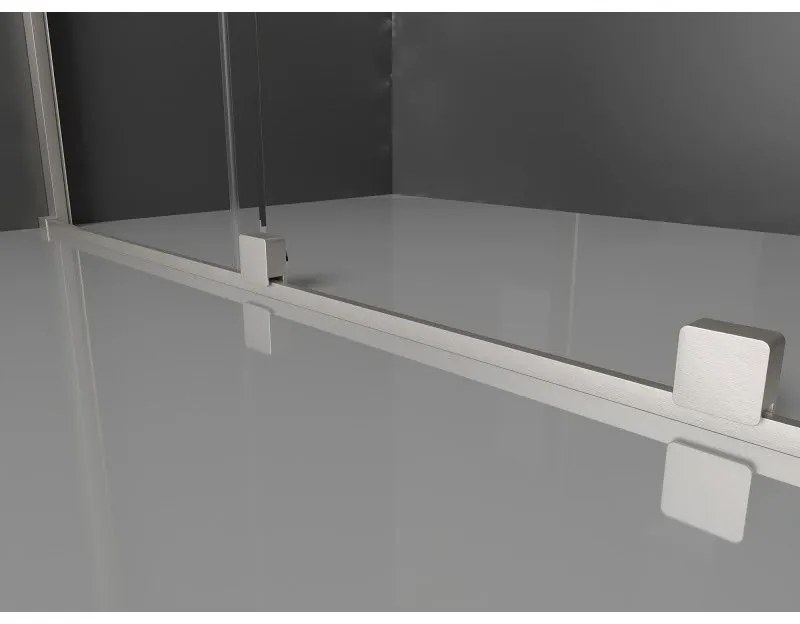 Mexen Velar, zuhanykabin tolóajtóval 120 x 85 cm, 8 mm átlátszó üveg, csiszolt acél, 871-120-085-01-97