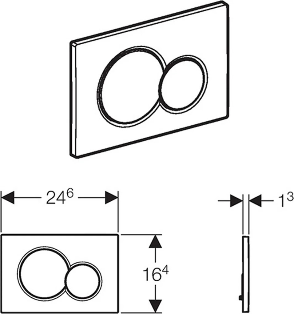 Geberit Sigma01 - SIGMA01 vezérlőgomb, alpesi fehér 115.770.11.5