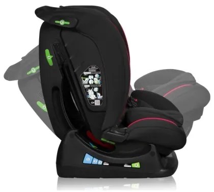 Lionelo AART i-Size autósülés 40-150 cm fekete/piros