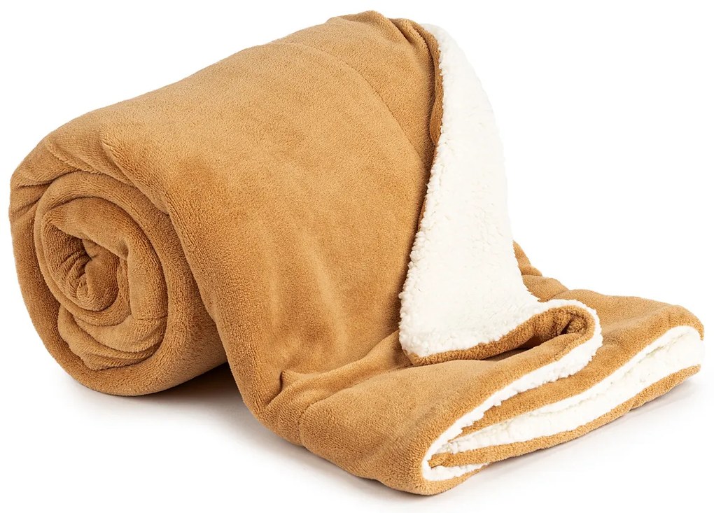 4Home gyapjú hatású pléd barna, 150 x 200 cm