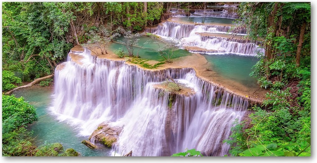 Fotó üveg kép Thaiföld vízesés 140x70