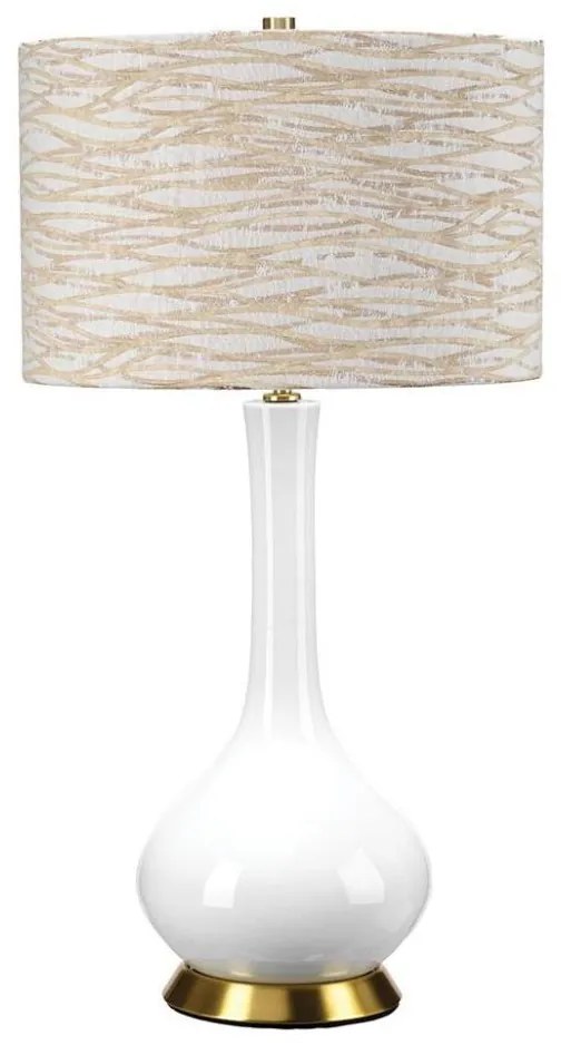 Elstead MILO-AB-TL-LANT - Asztali lámpa MILO 1xE27/60W/230V bézs