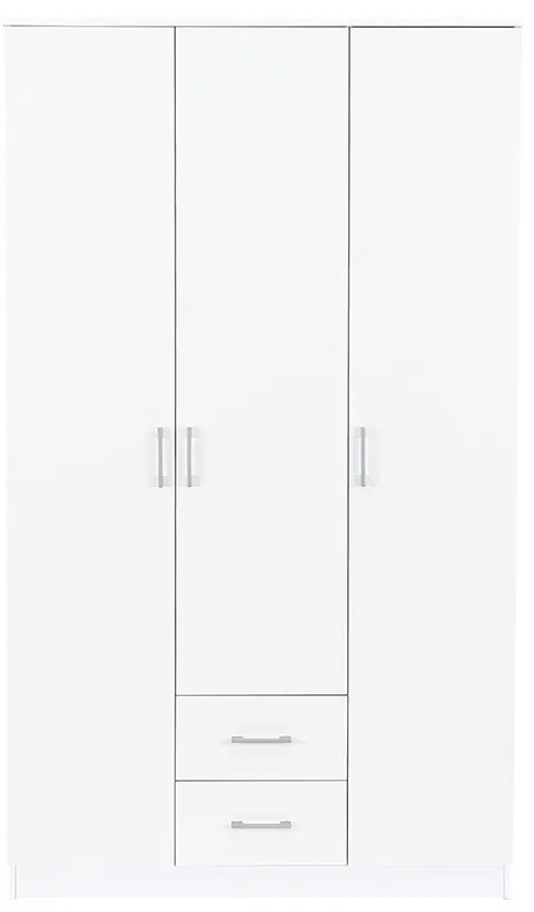 Miami gardróbszekrény 120x205 cm fehér-fehér