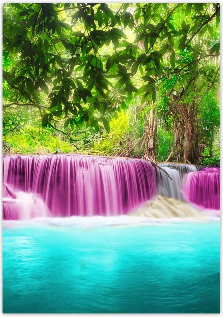 Poszterek 70x100 Színes tájkép Vízesés