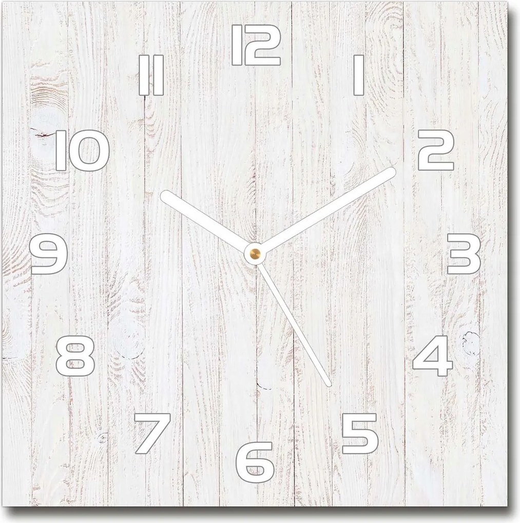 Csendes üveg falióra Fa háttér 30x30 cm