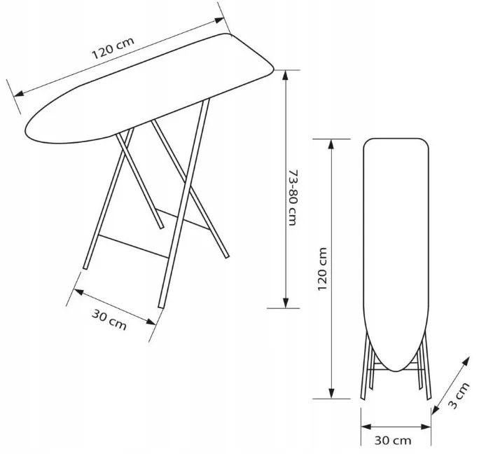 Erga Model TIRI, vasalódeszka 120x30x80 cm, MIX-ezüst, ERG-SEP-10PRASOTIRI11