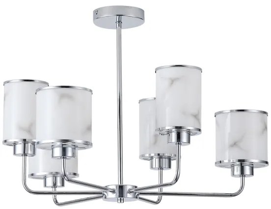 Csillár rúdon 6xE27/60W/230V